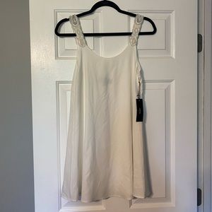 NWT lulus white embellished strapless small dress